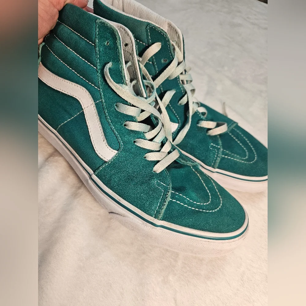 VANS skater shoes teal green Mens 9.5 US - Picture 6 of 9